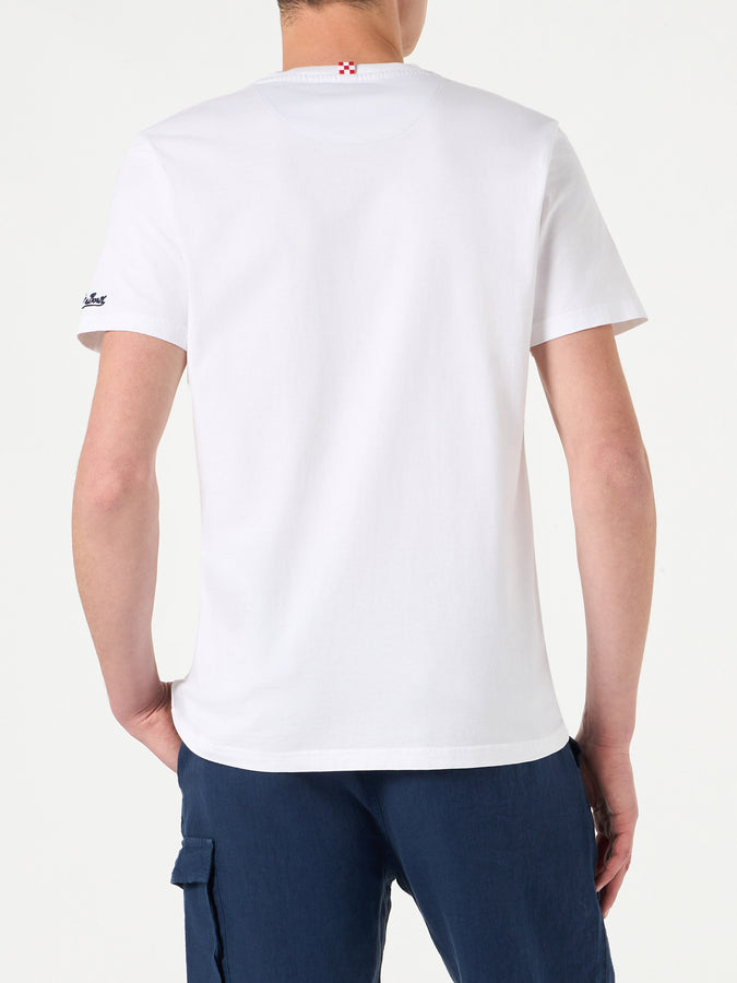 Mc2 Saint Barth T-shirt Da Uomo In Cotone Con Tashino Spritz | EDIZIONE SPECIALE APEROL