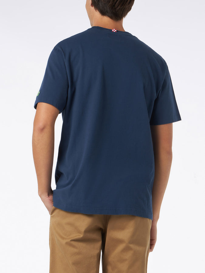 Mc2 Saint Barth T-shirt Da Uomo In Cotone Pesante Con Ricamo All I Need Is Gin Tonic