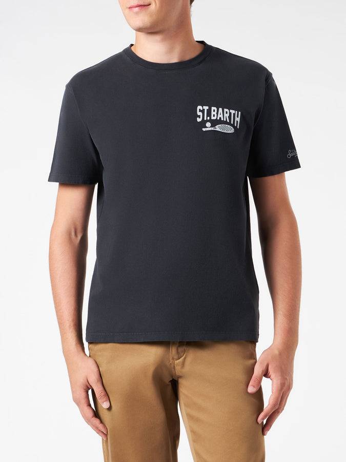 Mc2 Saint Barth T-shirt Da Uomo In Cotone Pesante Con Ricamo St. Barth