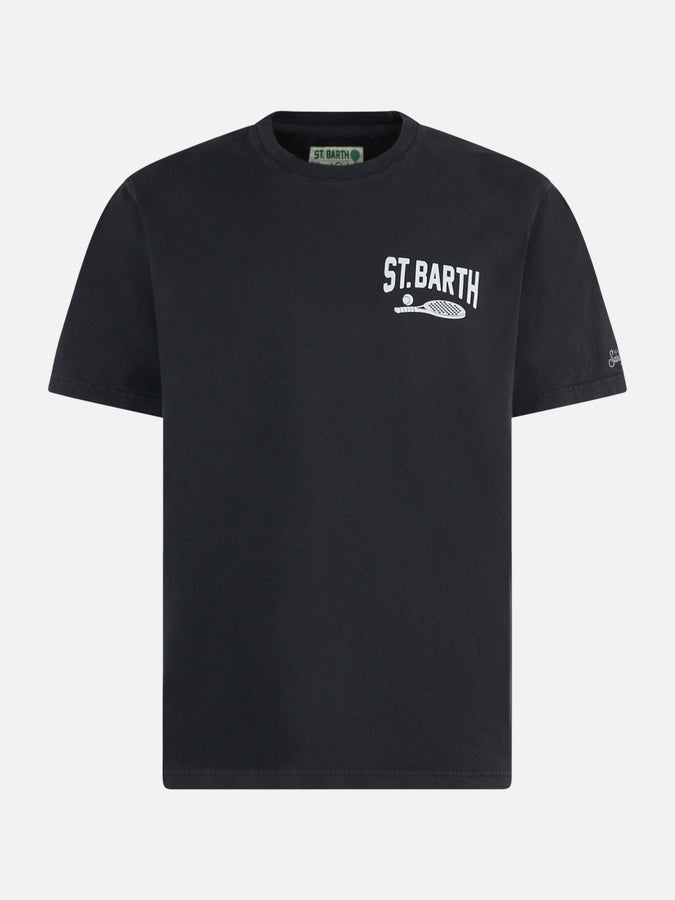 Mc2 Saint Barth T-shirt Da Uomo In Cotone Pesante Con Ricamo St. Barth