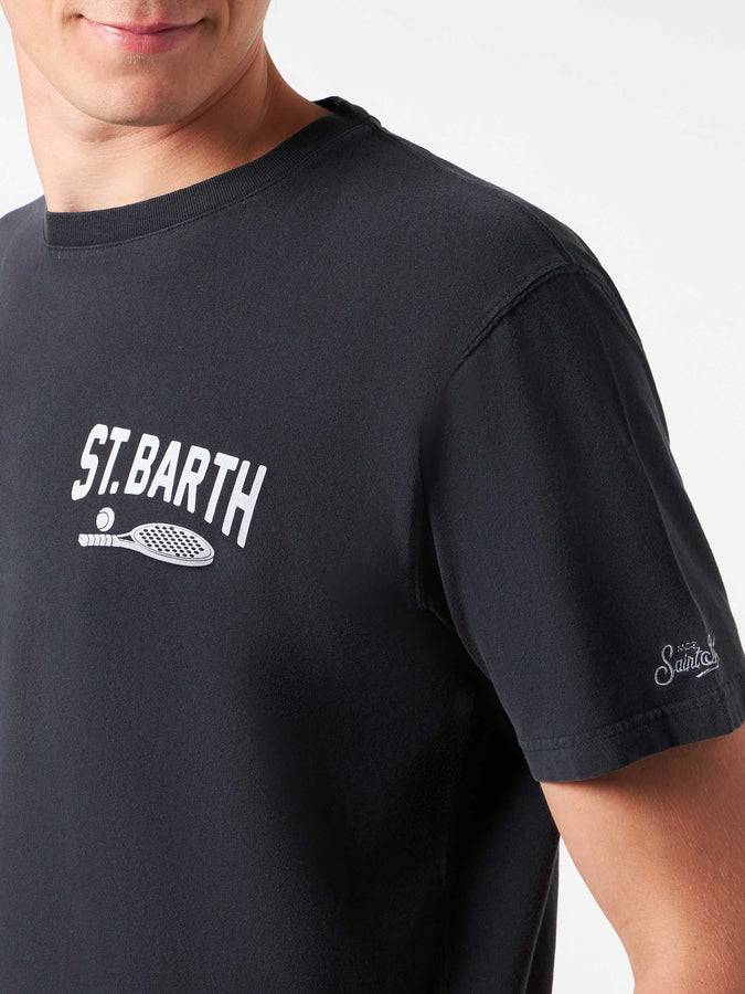 Mc2 Saint Barth T-shirt da uomo in cotone pesante con ricamo St. Barth