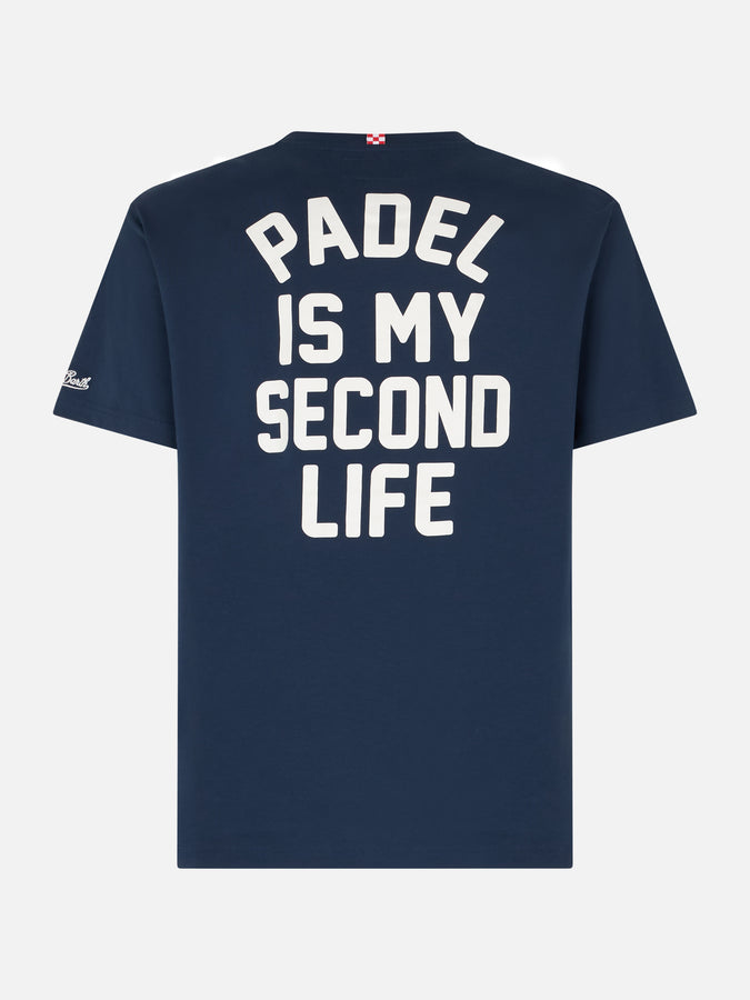 Mc2 Saint Barth T-shirt Da Uomo In Cotone Pesante Con Stampa Padel
