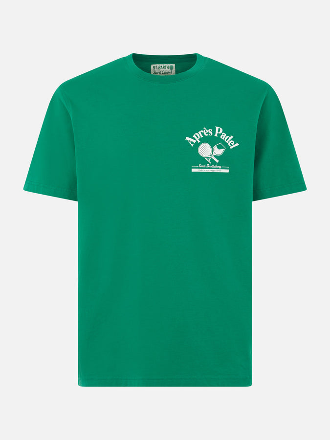 Mc2 Saint Barth T-shirt Da Uomo In Cotone Pesante Con Stampa Padel
