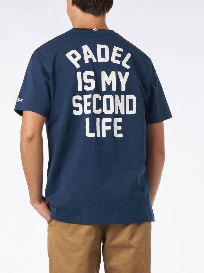 Mc2 Saint Barth T-shirt Da Uomo In Cotone Pesante Con Stampa Padel