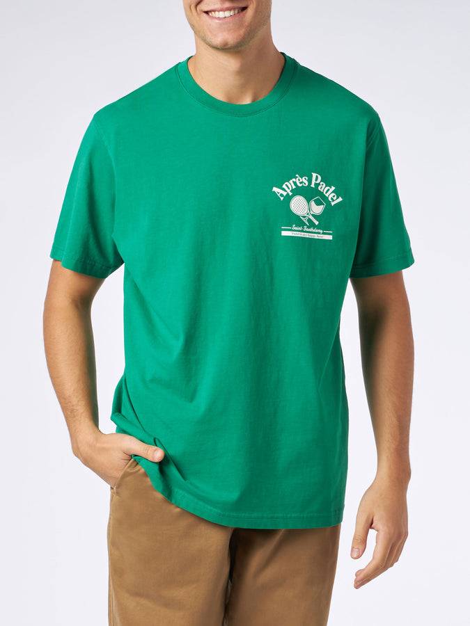 Mc2 Saint Barth T-shirt Da Uomo In Cotone Pesante Con Stampa Padel
