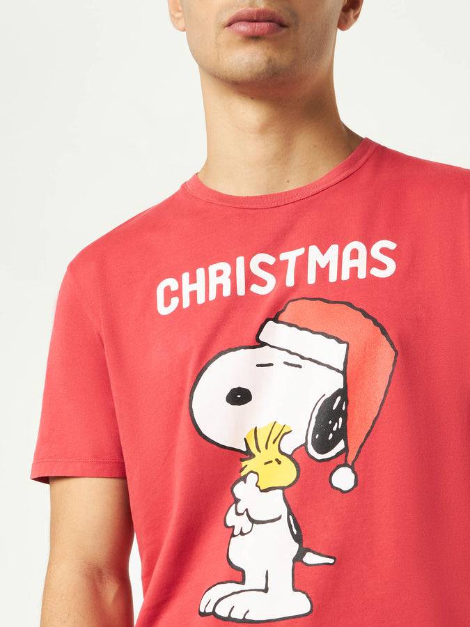 Mc2 Saint Barth T-shirt Da Uomo In Cotone Pesante Con Stampa Snoopy | Edizione Speciale Peanuts™