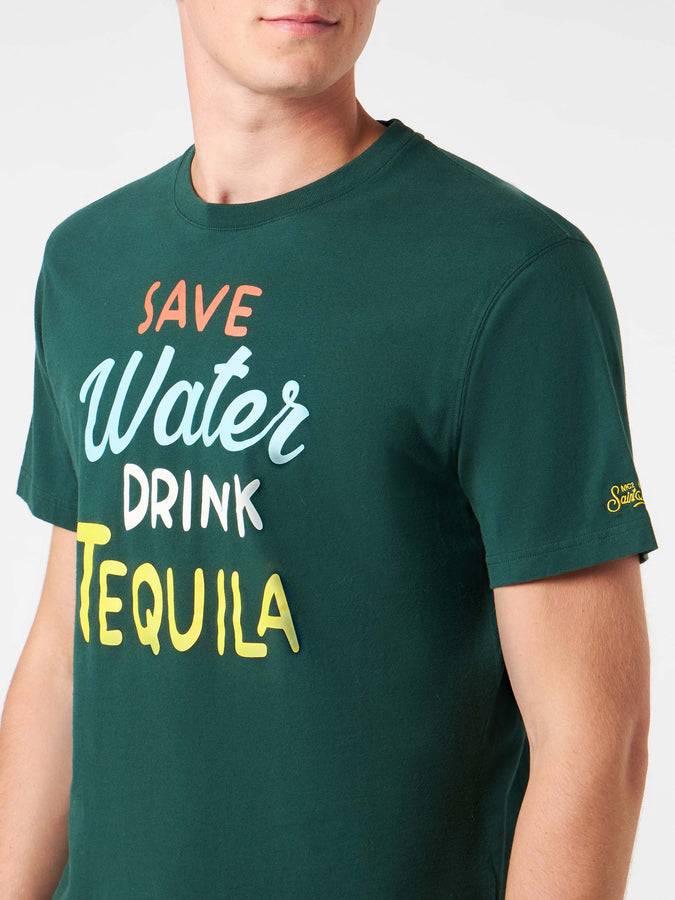 Mc2 Saint Barth T-shirt Da Uomo In Cotone Pesante Con Stampa Tequila