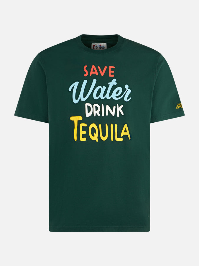 Mc2 Saint Barth T-shirt Da Uomo In Cotone Pesante Con Stampa Tequila
