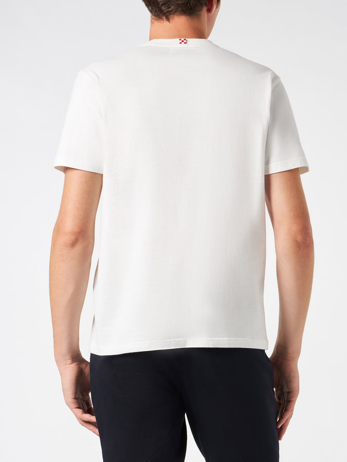 Mc2 Saint Barth T-shirt Da Uomo In Cotone Pesante Con Stampa Tequila