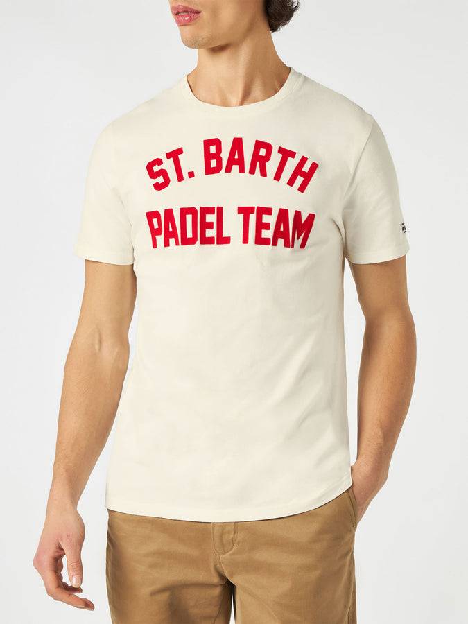 Mc2 Saint Barth T-shirt Da Uomo Stampa St. Barth Padel Team