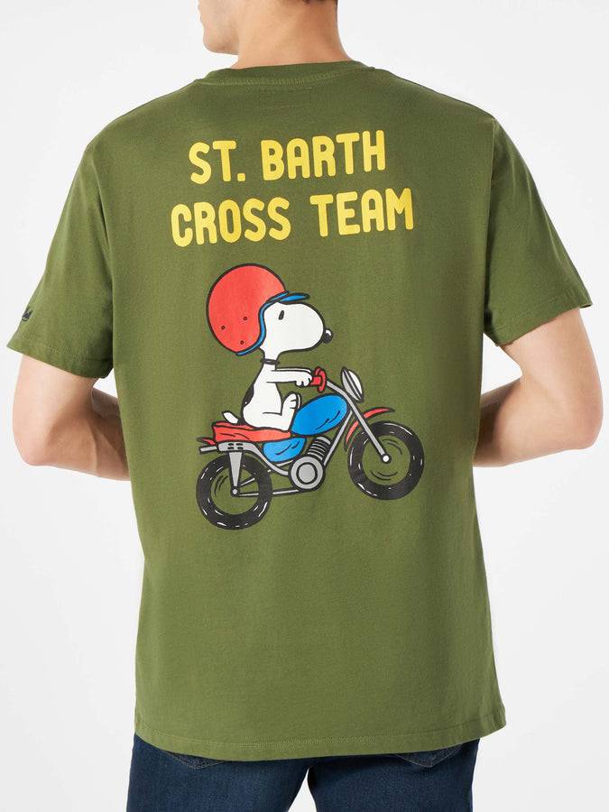 Mc2 Saint Barth T-shirt Da Uomo Verde Con Stampa Snoopy | EDIZIONE SPECIALE PEANUTS™
