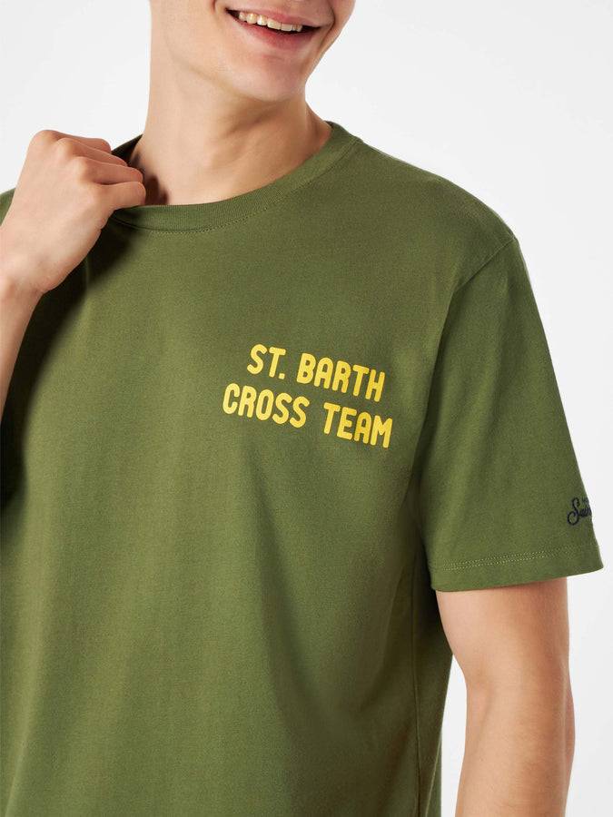 Mc2 Saint Barth T-shirt Da Uomo Verde Con Stampa Snoopy | EDIZIONE SPECIALE PEANUTS™