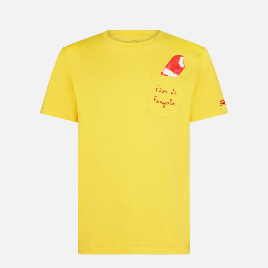 Mc2 Saint Barth T-shirt Fior Di Fragola In Cotone Con Ricamo| ALGIDA® EDIZIONE SPECIALE