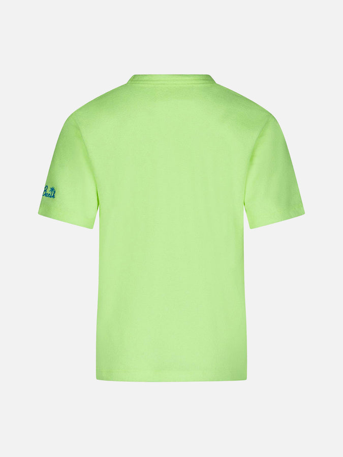 Mc2 Saint Barth T-shirt Gialla Da Bambino In Spugna Con Taschino