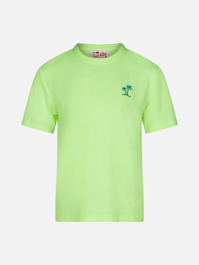 Mc2 Saint Barth T-shirt gialla da bambino in spugna con taschino