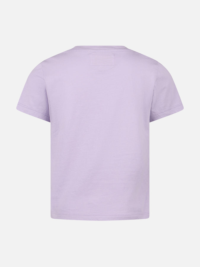 Mc2 Saint Barth T-shirt Girocollo Da Bambina In Jersey Di Cotone Elly Con Stampa St. Barth