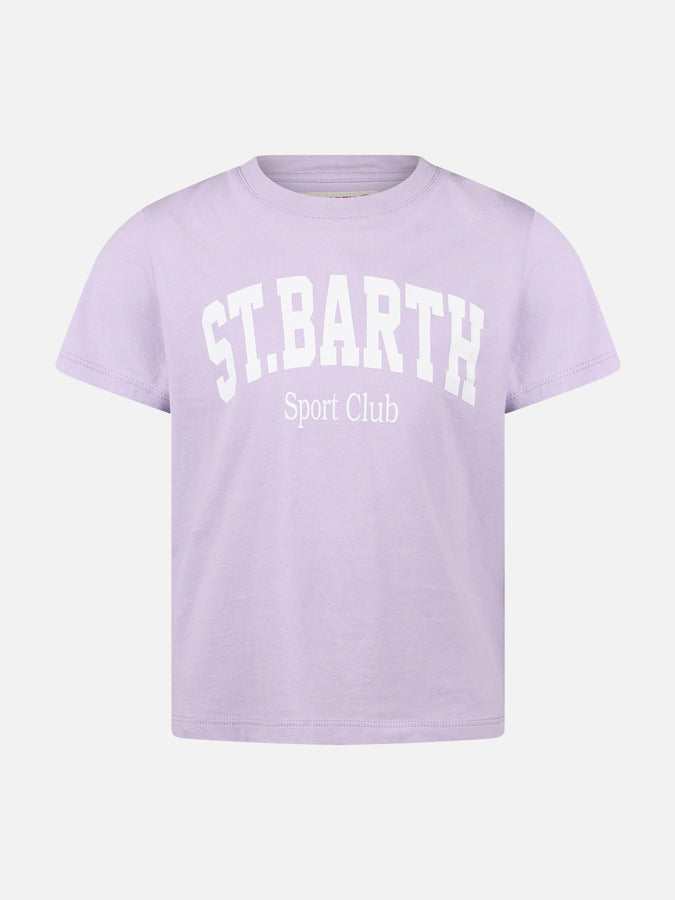 Mc2 Saint Barth T-shirt girocollo da bambina in jersey di cotone Elly con stampa St. Barth
