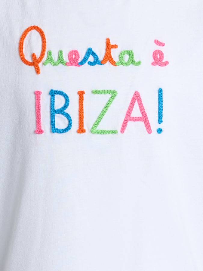 Mc2 Saint Barth T-shirt Girocollo Elly Da Bambina In Jersey Di Cotone Con Ricamo Questa è Ibiza