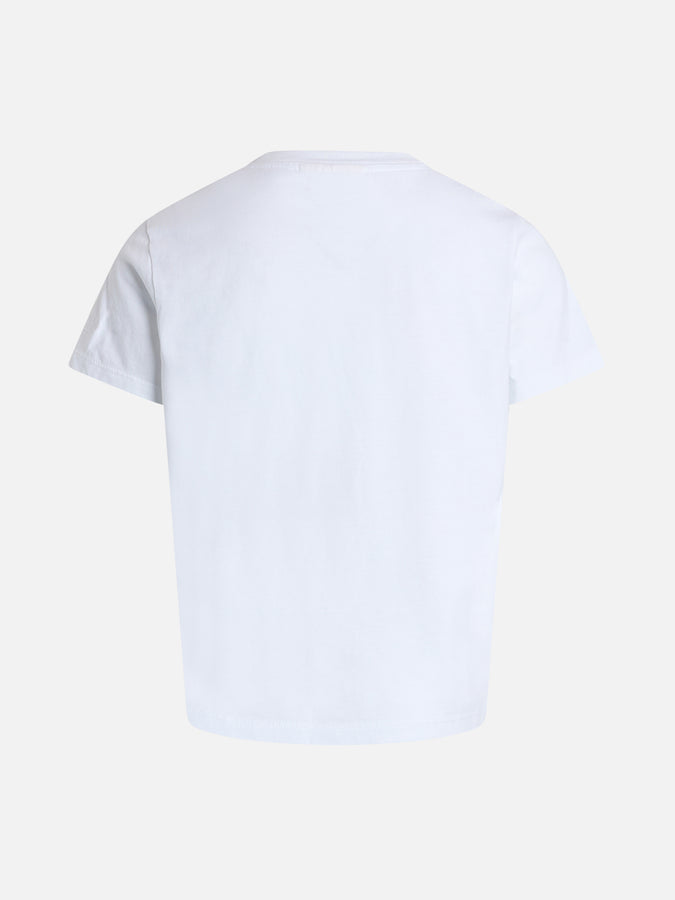 Mc2 Saint Barth T-shirt Girocollo Elly Da Bambina In Jersey Di Cotone Con Ricamo Questa è Ibiza