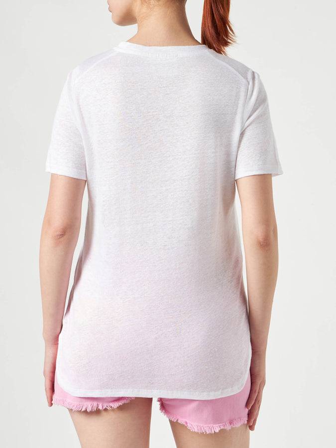 Mc2 Saint Barth T-shirt In Cotone Con Ricamo Love St. Barth