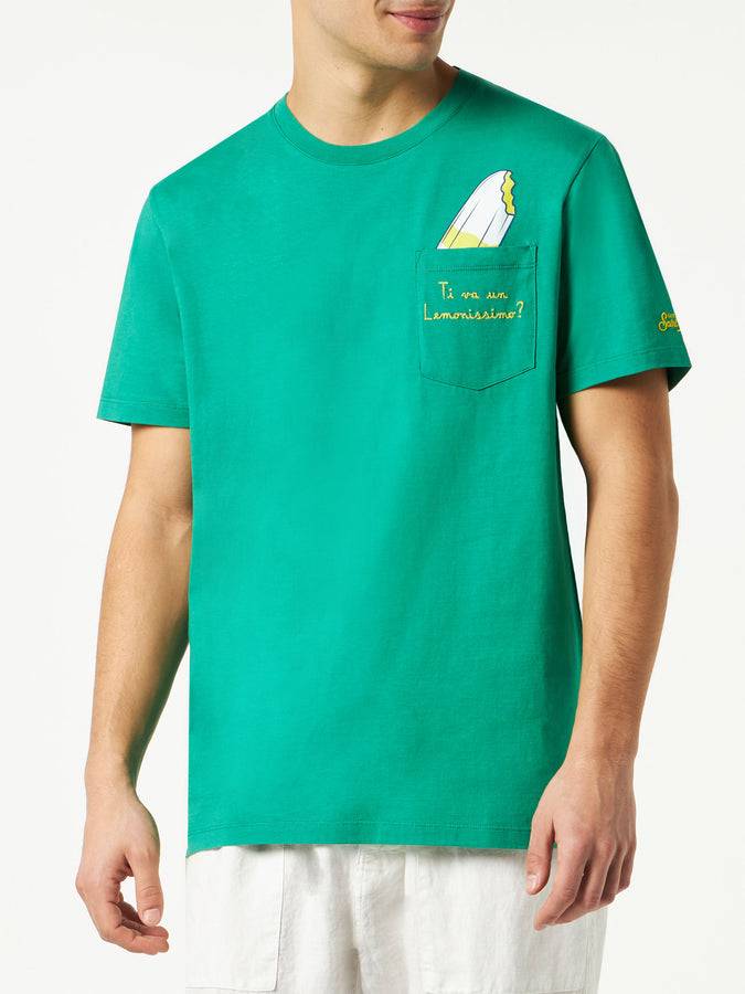 Mc2 Saint Barth T-shirt In Cotone Con Ricamo Ti Va Un Lemonissimo? | ALGIDA® EDIZIONE SPECIALE
