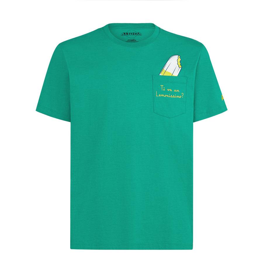 Mc2 Saint Barth T-shirt In Cotone Con Ricamo Ti Va Un Lemonissimo? | ALGIDA® EDIZIONE SPECIALE