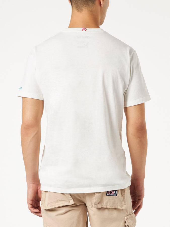 Mc2 Saint Barth T-shirt Stampa Cornetto Con Taschino Ricamato | Edizione Speciale Algida