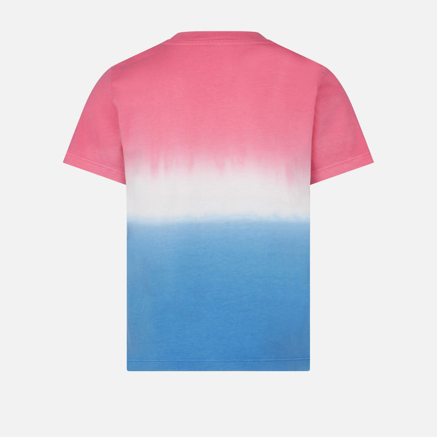 Mc2 Saint Barth T-shirt Tie Dye Da Bambina Con Scritta St. Barth