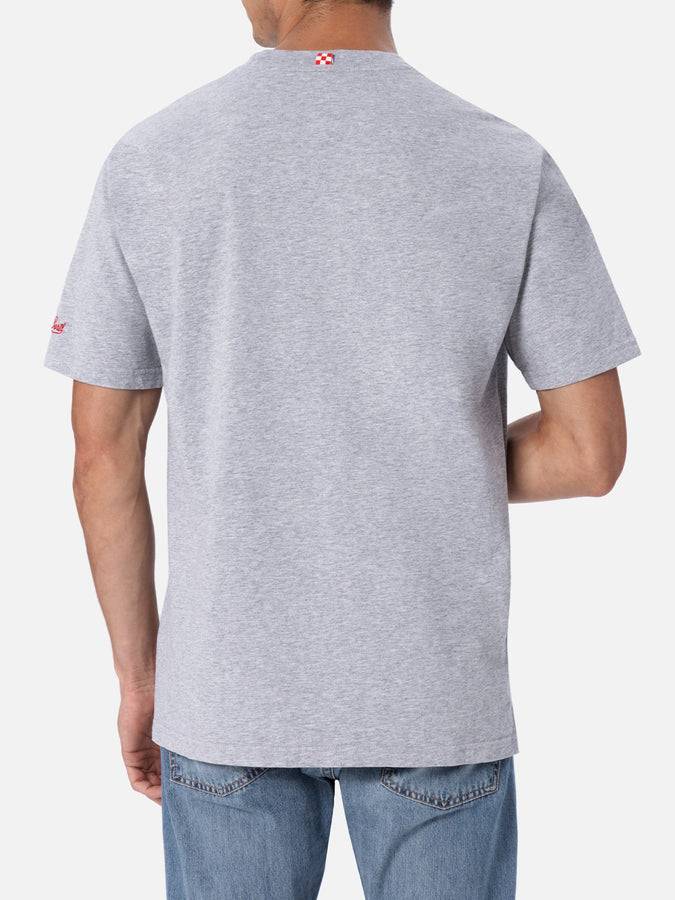 Mc2 Saint Barth T-shirt Uomo In Cotone Con Stampa E Ricamo Snoopy| EDIZIONE SPECIALE SNOOPY PEANUTS™