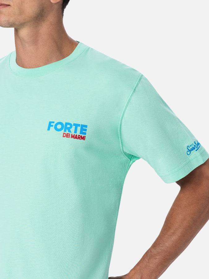 Mc2 Saint Barth T-shirt Uomo In Cotone Con Stampa Piazzata Cartolina Forte Dei Marmi