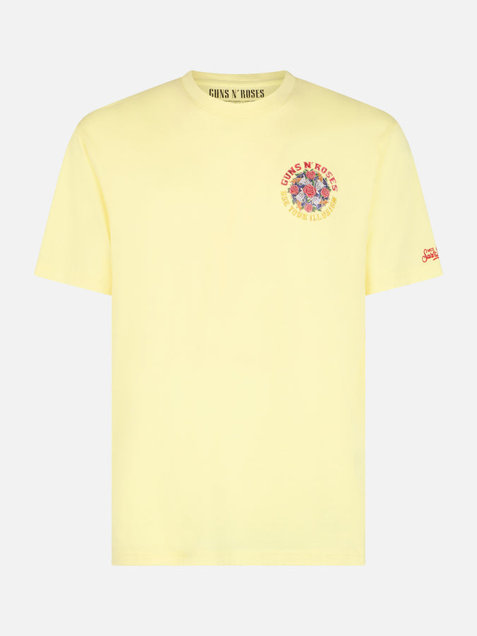 Mc2 Saint Barth T-shirt Uomo In Cotone Con Stampa Piazzata Guns N' Roses Davanti E Dietro | EDIZIONE SPECIALE GUNS N' ROSES