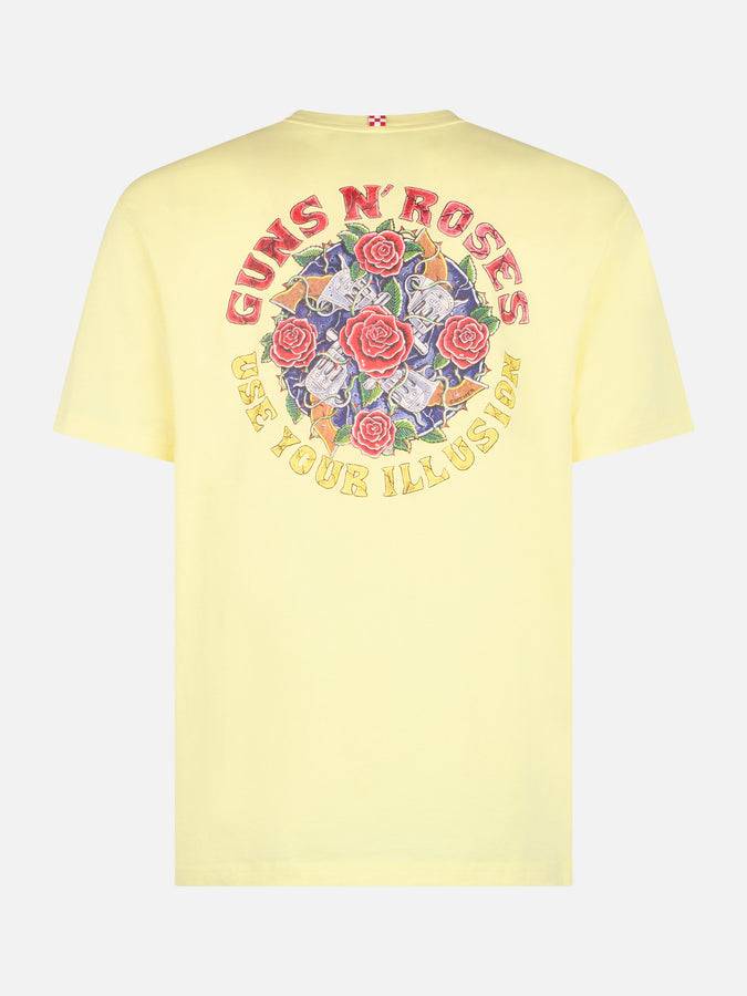 Mc2 Saint Barth T-shirt Uomo In Cotone Con Stampa Piazzata Guns N' Roses Davanti E Dietro | EDIZIONE SPECIALE GUNS N' ROSES