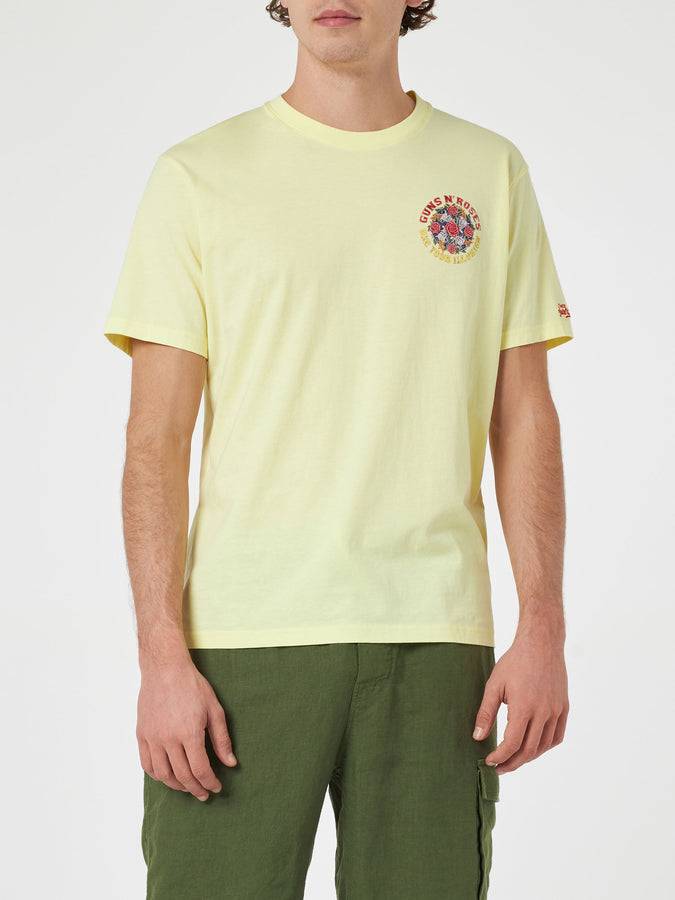 Mc2 Saint Barth T-shirt Uomo In Cotone Con Stampa Piazzata Guns N' Roses Davanti E Dietro | EDIZIONE SPECIALE GUNS N' ROSES