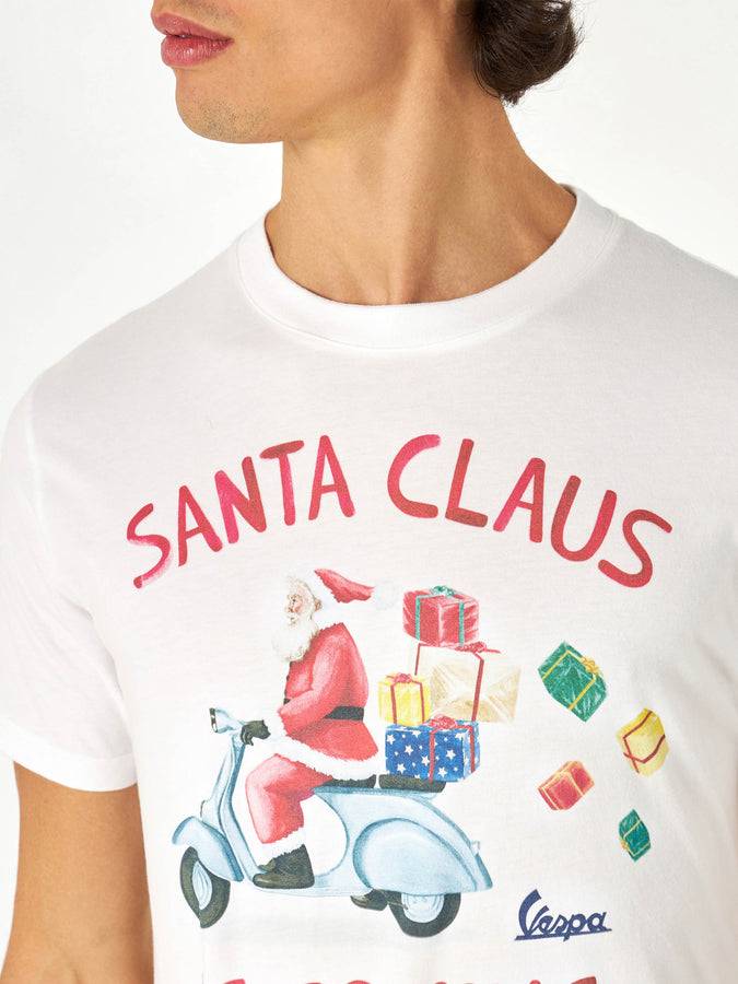 Mc2 Saint Barth T-shirt Uomo Stampa Santa Claus Is Coming - Vespa Special Edition®