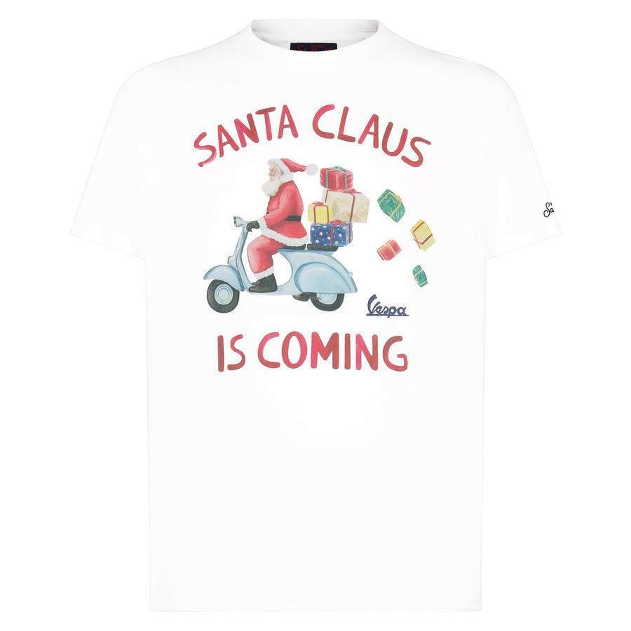 Mc2 Saint Barth T-shirt Uomo Stampa Santa Claus Is Coming - Vespa Special Edition®