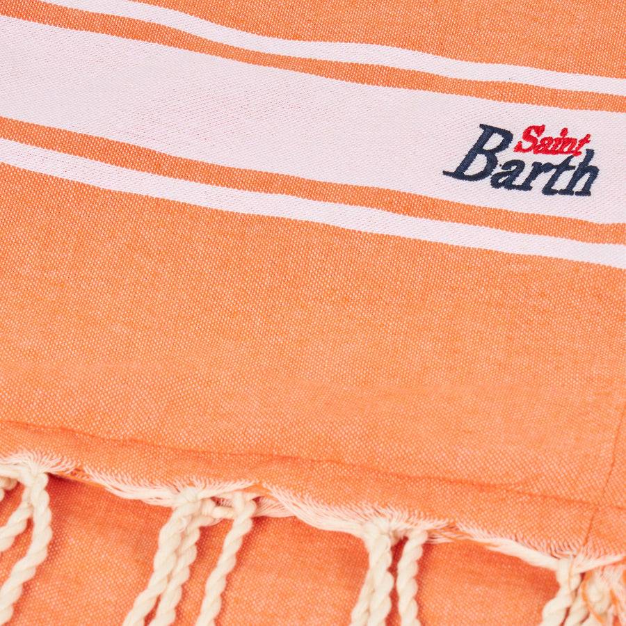 Mc2 Saint Barth Telo Fouta Arancio Fluo Doppiato Con Spugna