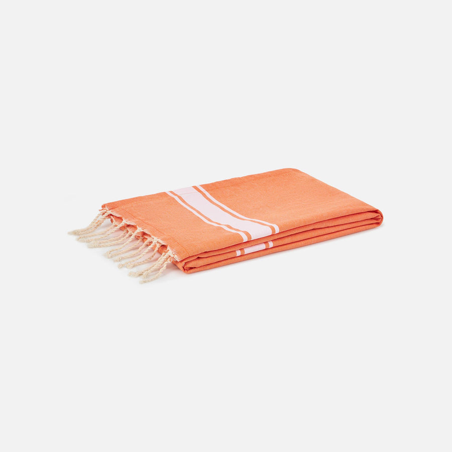 Mc2 Saint Barth Telo Fouta Arancio Fluo Doppiato Con Spugna