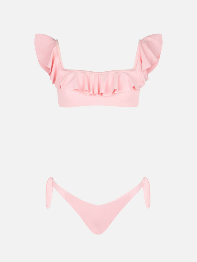 Mc2 Saint Barth Top Bikini Rosa Con Spalle Scoperte