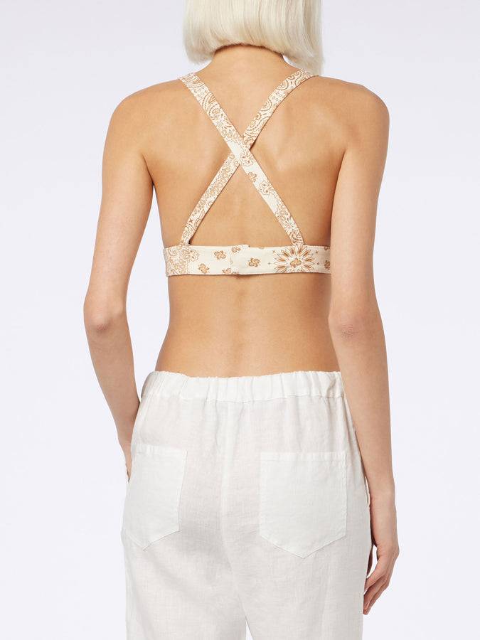 Mc2 Saint Barth Top Da Donna In Denim Con Scollo Ampio