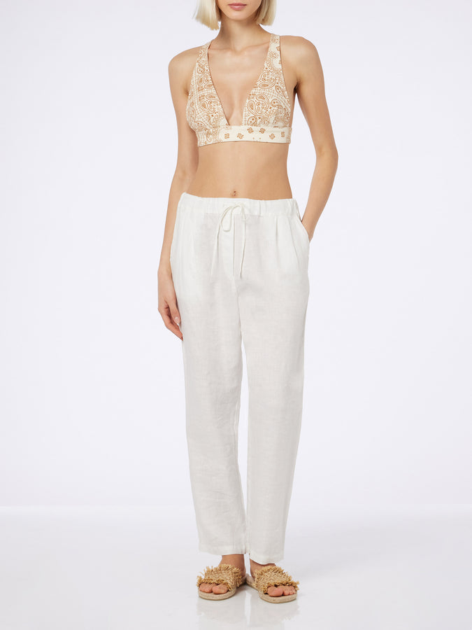 Mc2 Saint Barth Top Da Donna In Denim Con Scollo Ampio