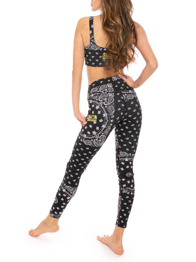 Mc2 Saint Barth Top E Leggings Da Yoga Con Stampa Bandana Nera