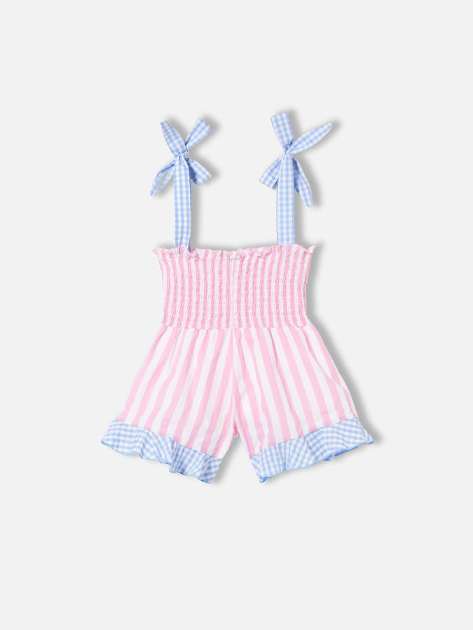 Mc2 Saint Barth Tuta Corta Da Bambina Con Stampa A Righe