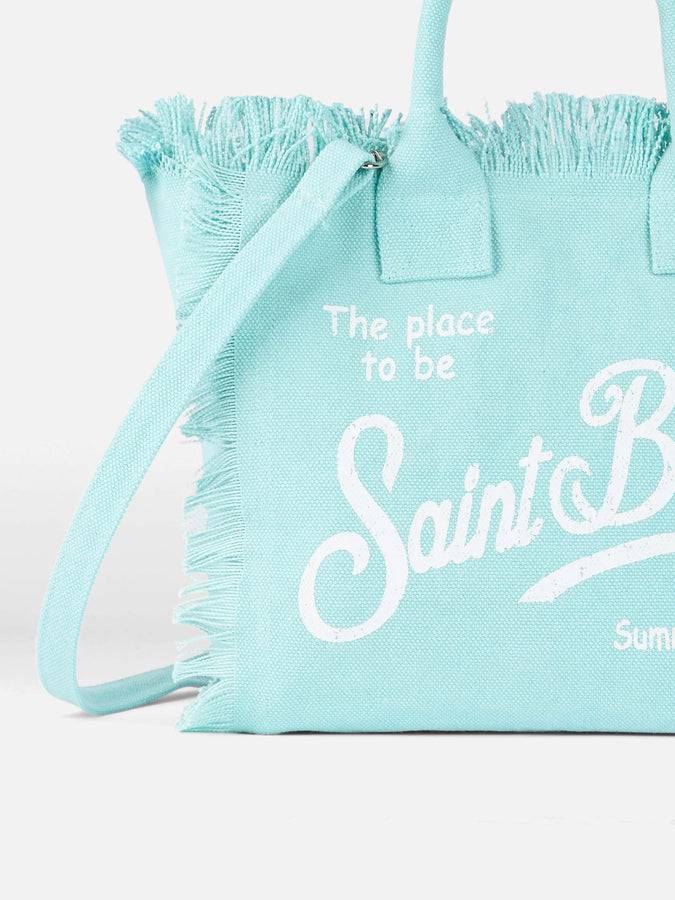 Mc2 Saint Barth Water Green Cotton Canvas Colette Handbag