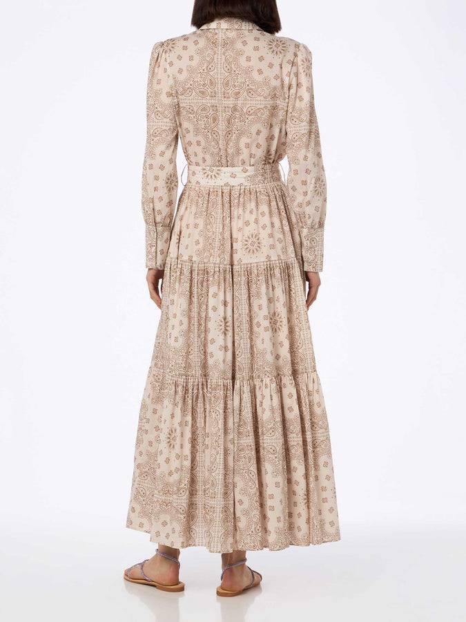 Mc2 Saint Barth Woman Beige Bandanna Cotton Dress Jensen