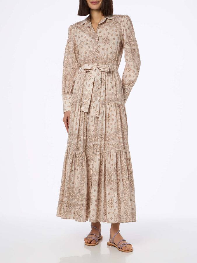 Mc2 Saint Barth Woman beige bandanna cotton dress Jensen