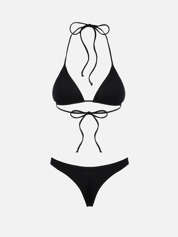 Mc2 Saint Barth Woman Black Triangle Bikini Leah Naomi