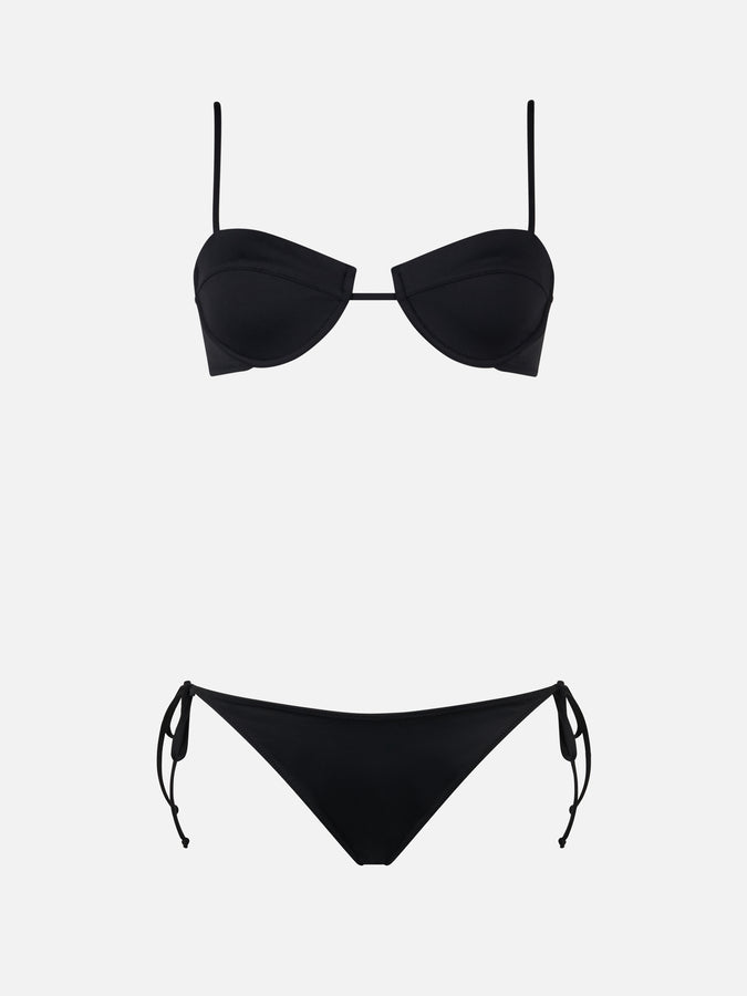 Mc2 Saint Barth Woman Black Underwired Bralette Bikini Salina Virgo