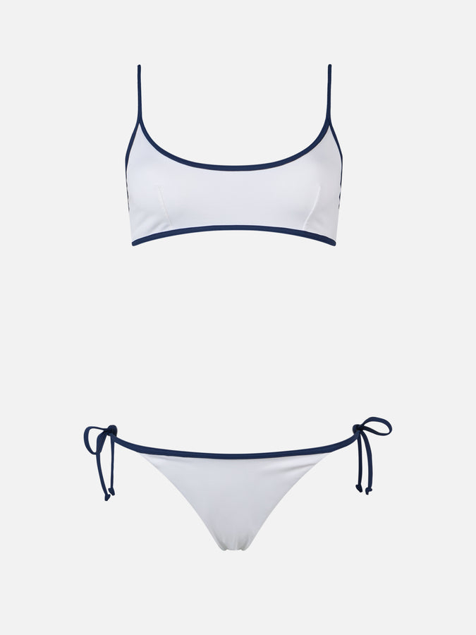 Mc2 Saint Barth Woman Bralette Bikini Maju With Voglia Di Amare Embroidery | @serepocaiontas SPECIAL EDITION
