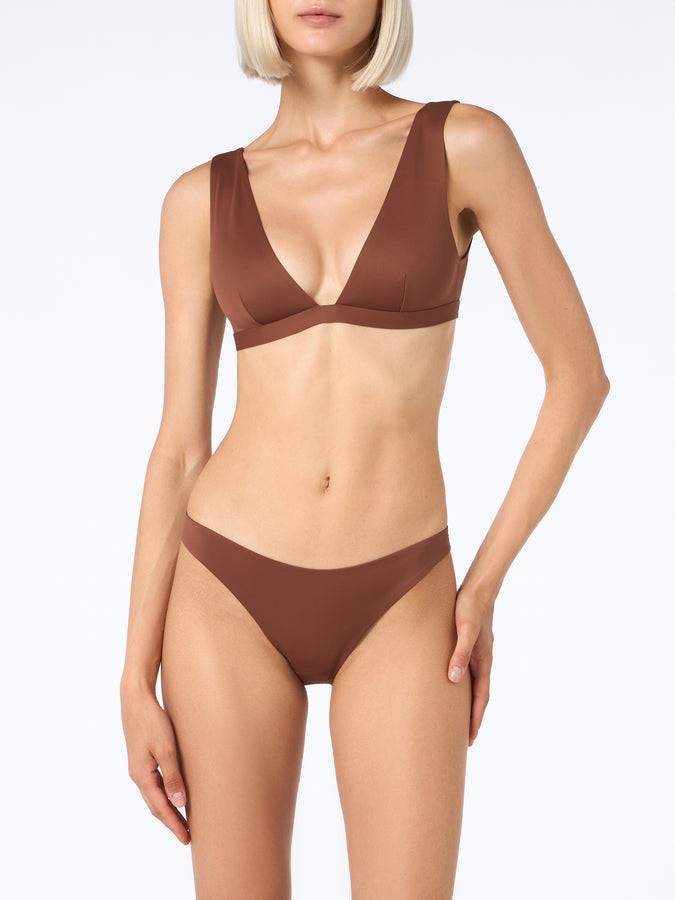 Mc2 Saint Barth Woman Brown Heatsealed Scooped Bikini Ofelia Reanna
