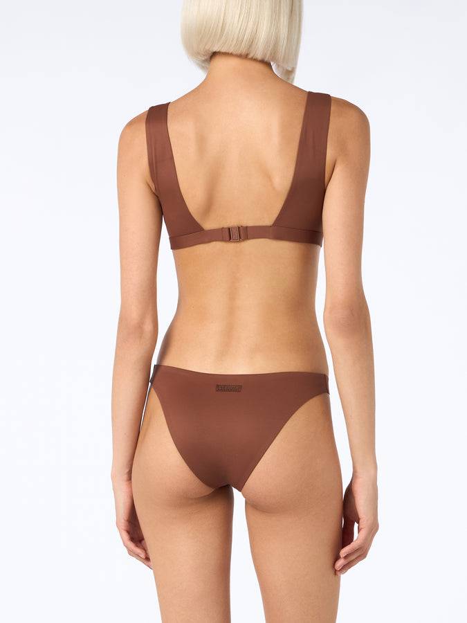 Mc2 Saint Barth Woman Brown Heatsealed Scooped Bikini Ofelia Reanna